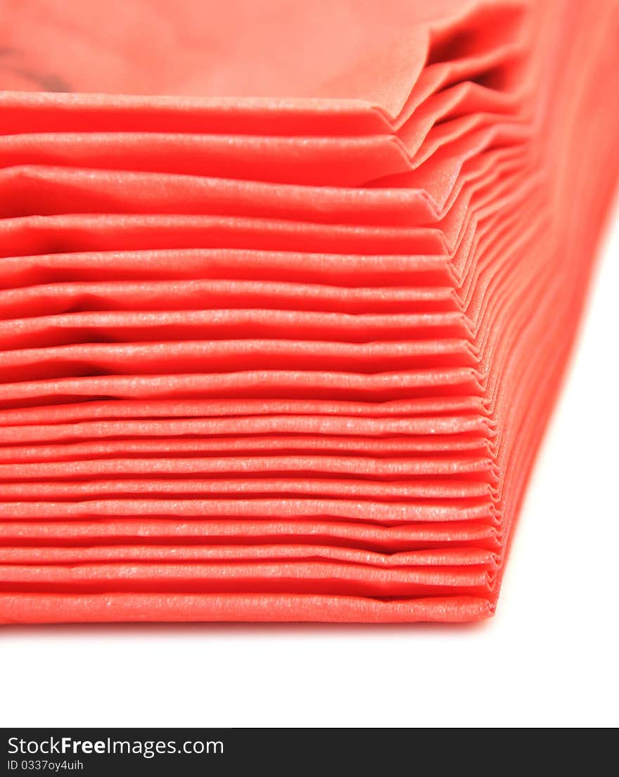 Red paper napkins