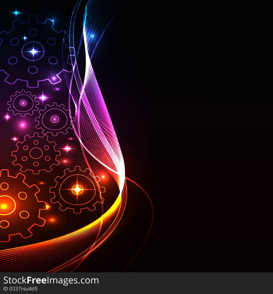 Glowing abstract background