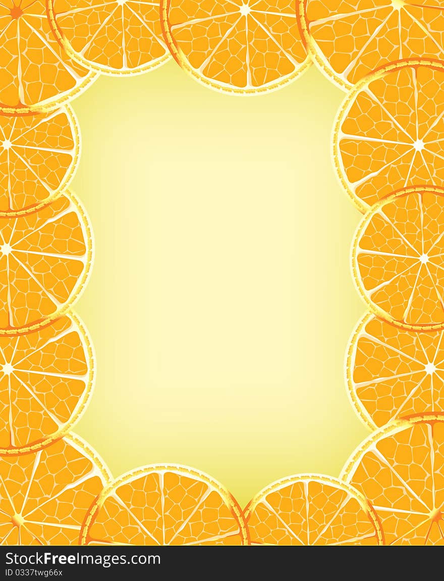 Background with oranges for greating card. Background with oranges for greating card