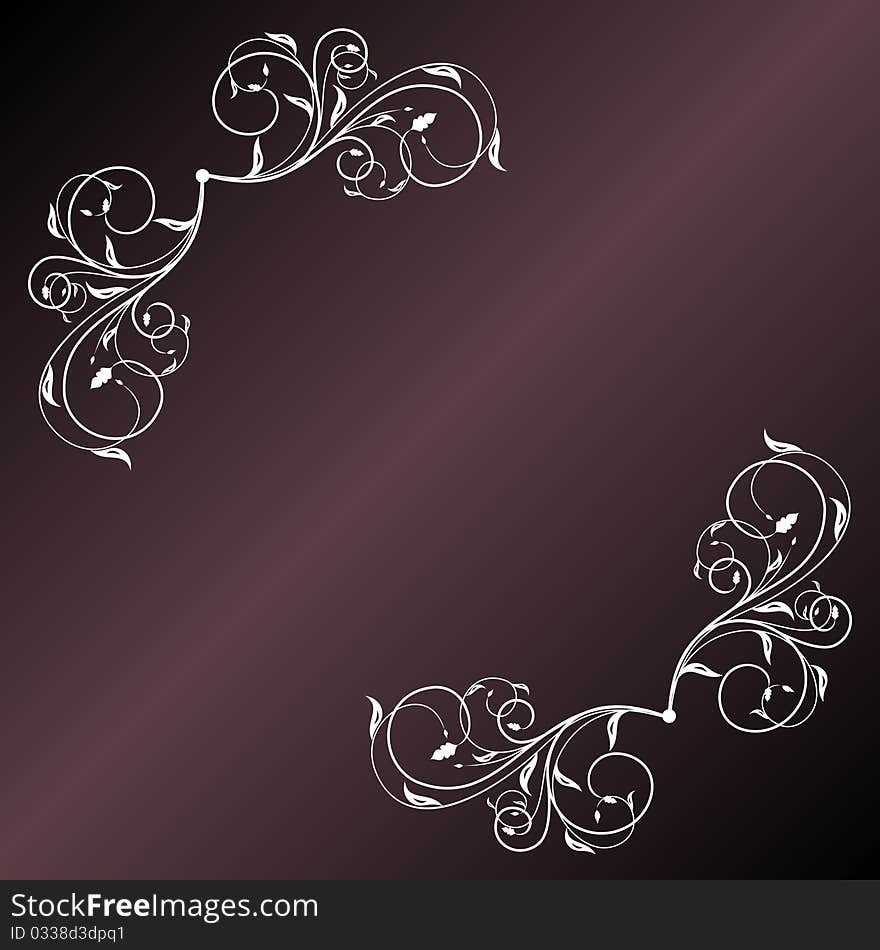 Illustration floral background card for design - vector