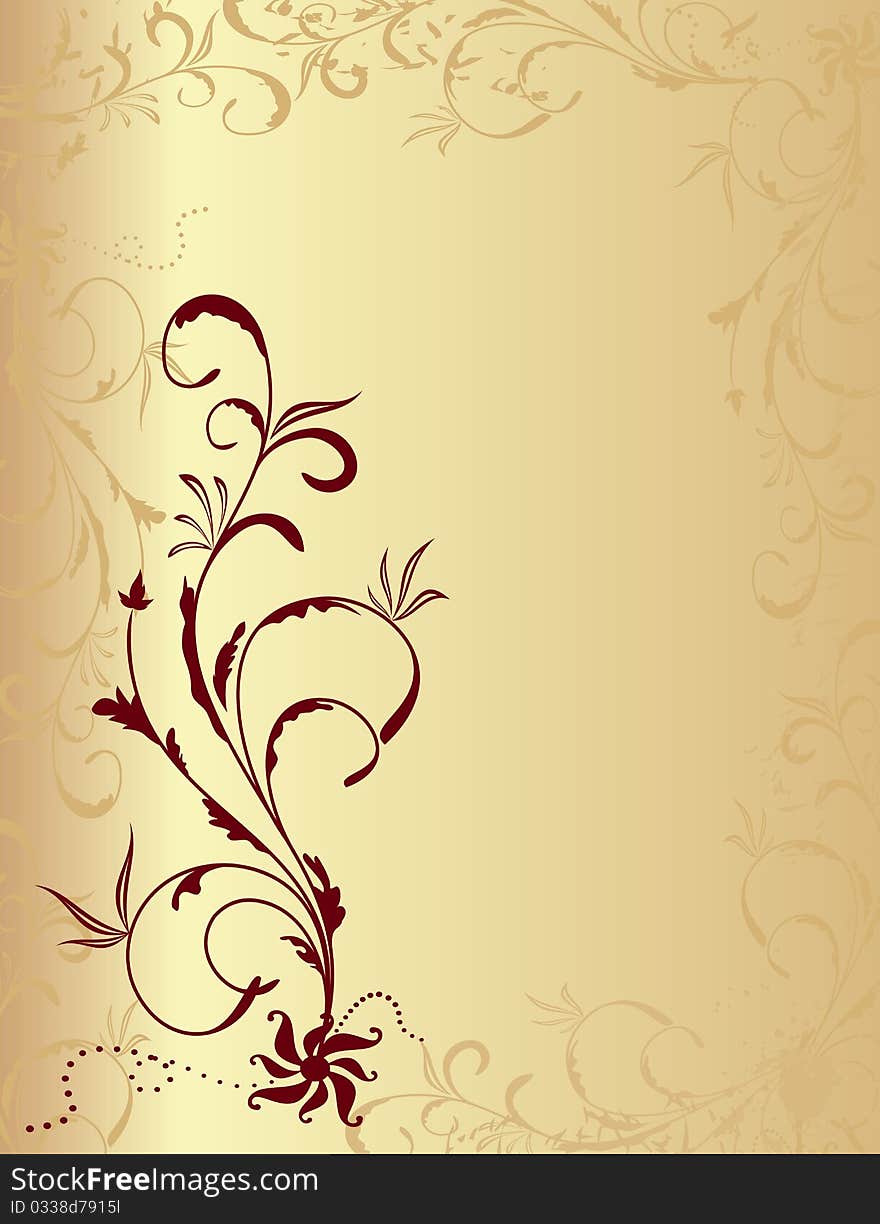 Illustration floral background for design card - vector