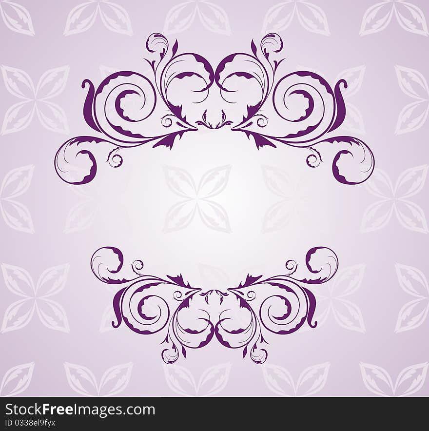 Illustration floral background for design wedding card - vector