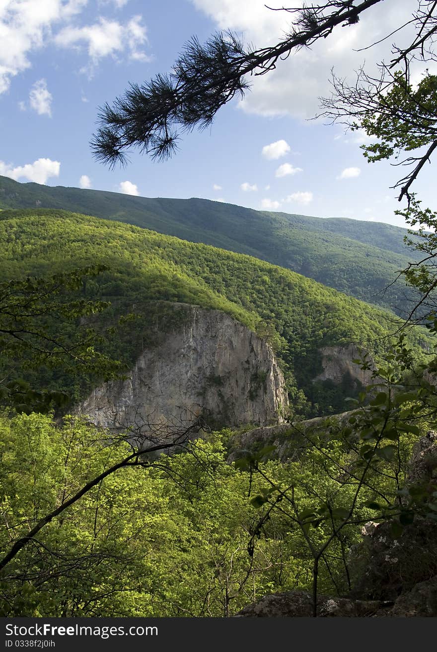 The Great canyon of Crimea top view