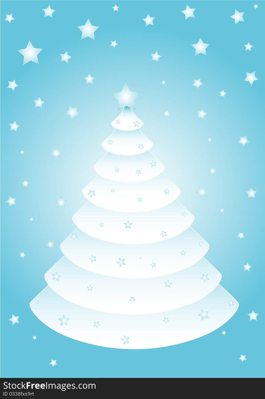 White Christmas Tree, Vector