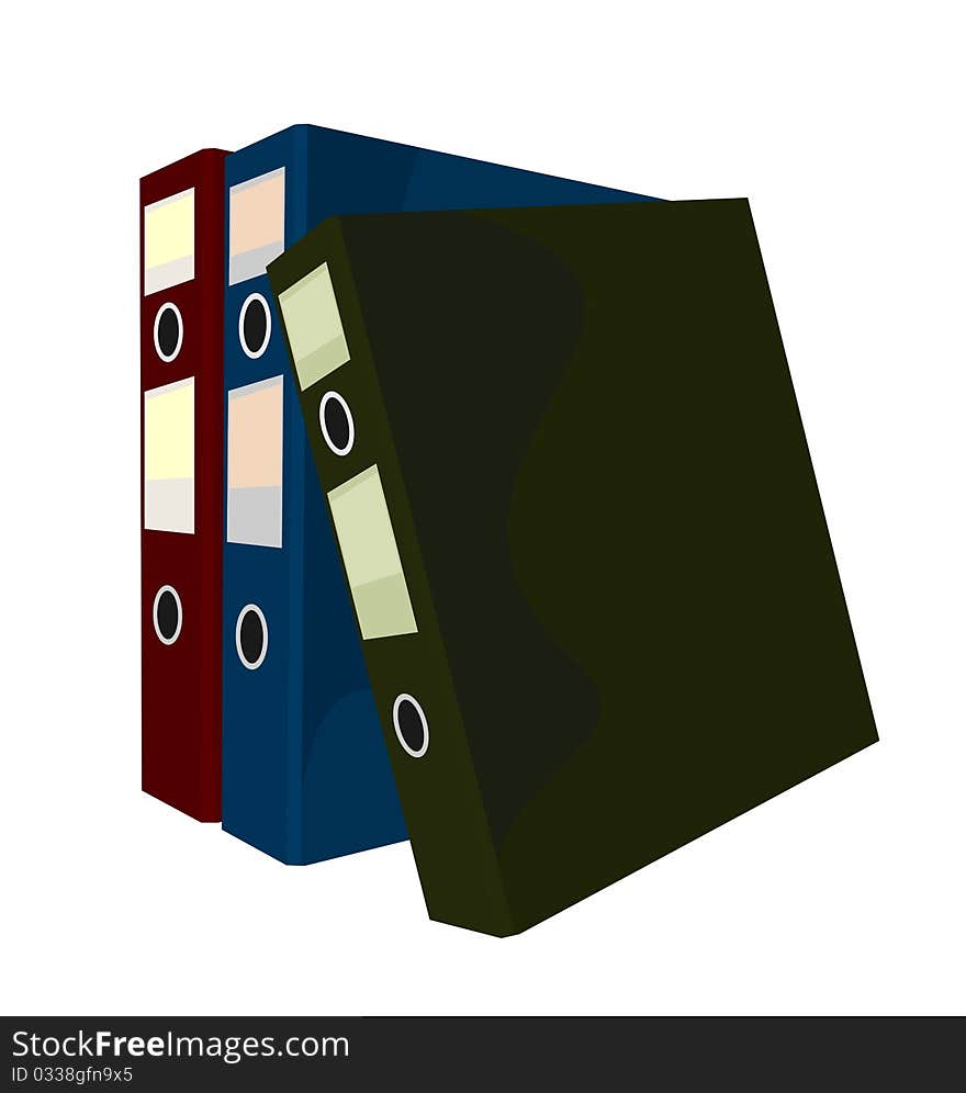 Realistic illustration of close folders