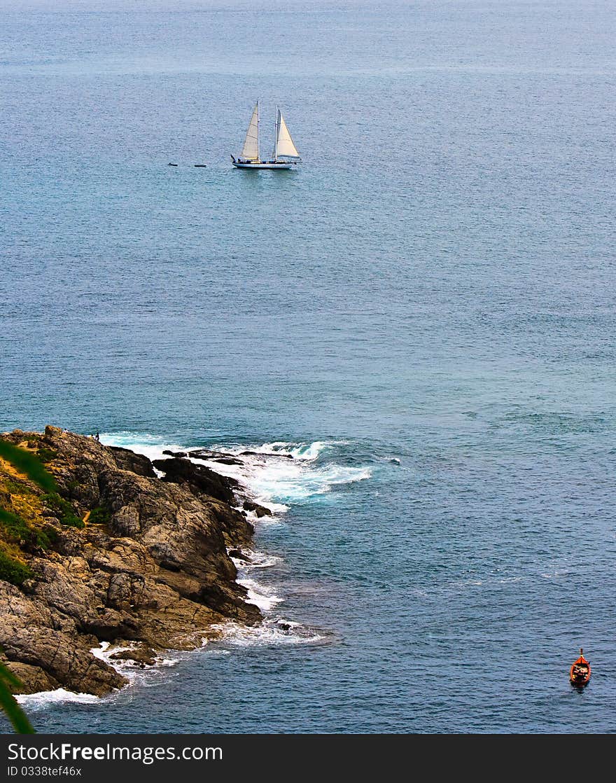 Sailboat Going To Sea