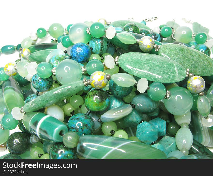 Heap Of Green Beads