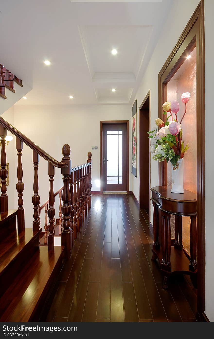 Stairs in a chinese-style home