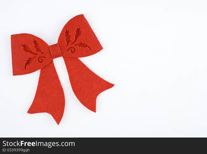 Red Bow isolated on white