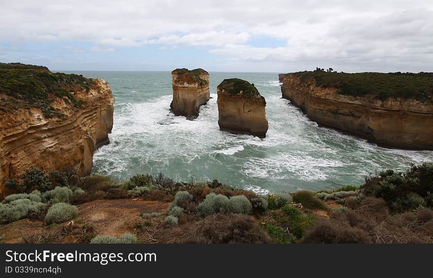 Ocean and cliff