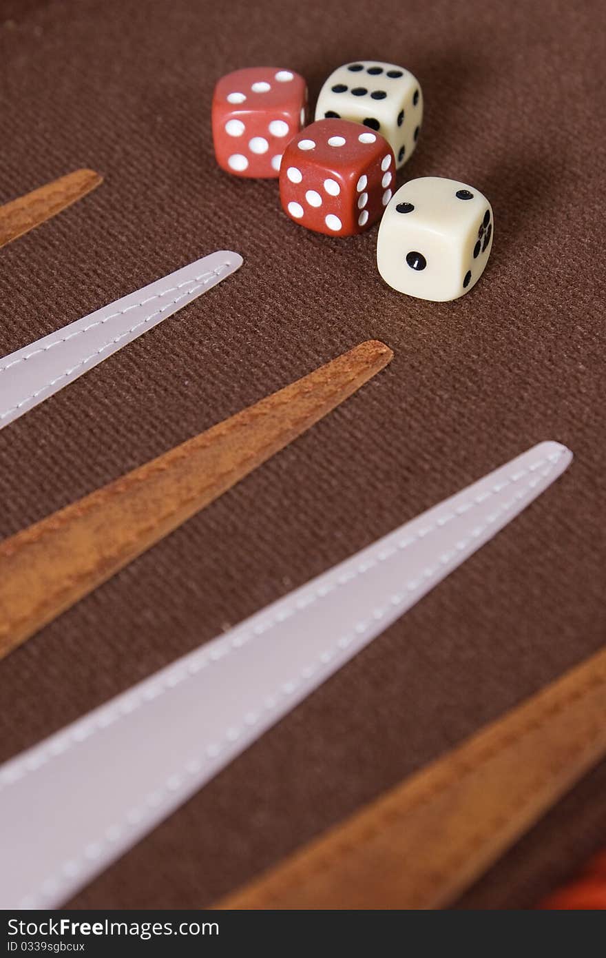 Dices set to play backgammon. Dices set to play backgammon