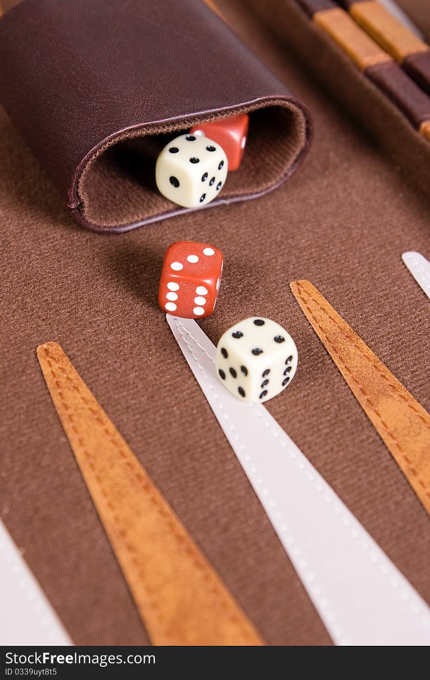 Dices set to play backgammon. Dices set to play backgammon