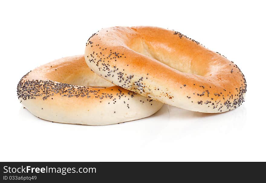 Bagels isolated on white