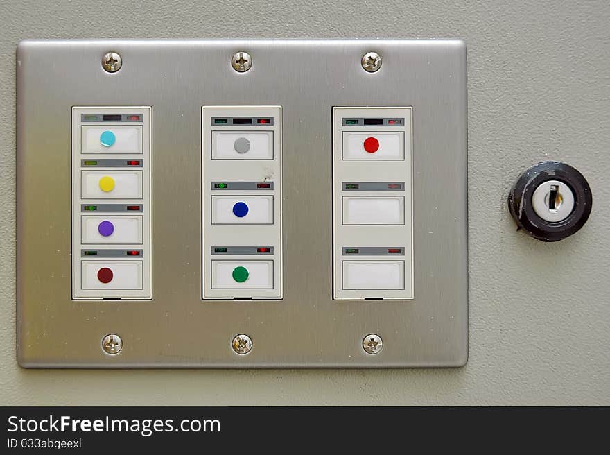 The electric switch on a white background. The electric switch on a white background