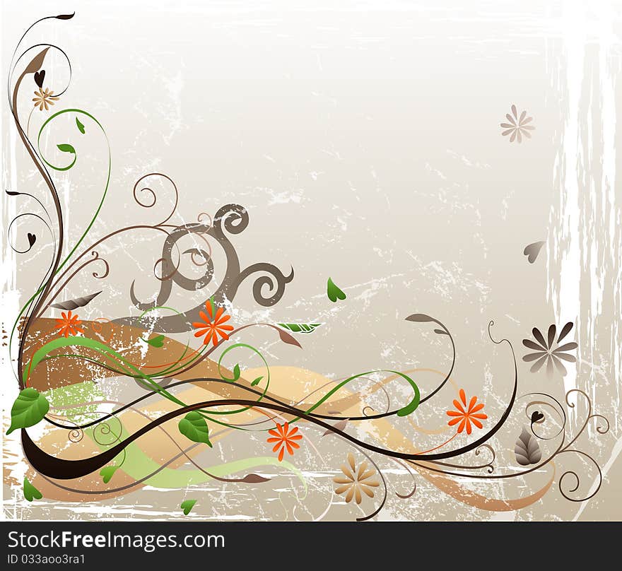 Floral abstract background for the creative design. Floral abstract background for the creative design