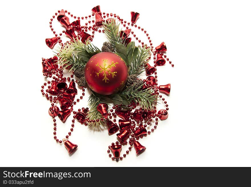 Christmas ornament on white background