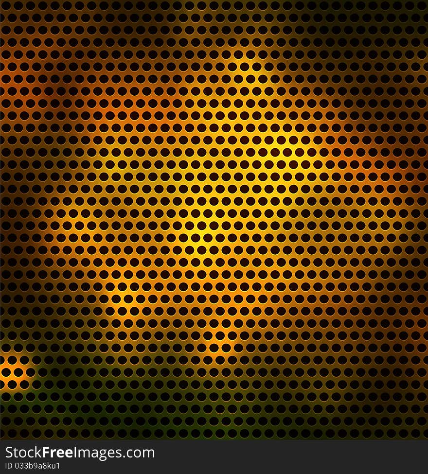 Metal grid with round holes. Seamless  background