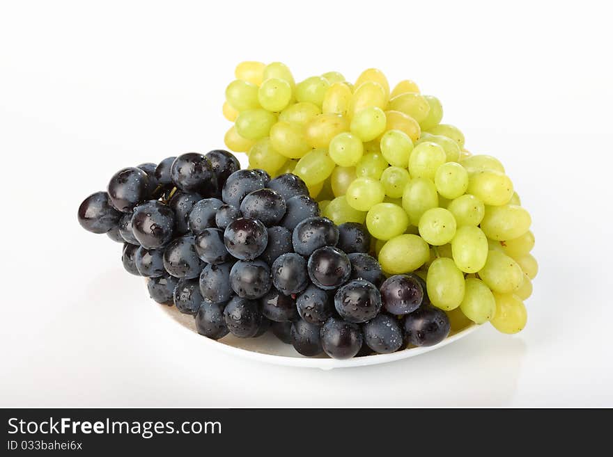 A Plate With Grapes