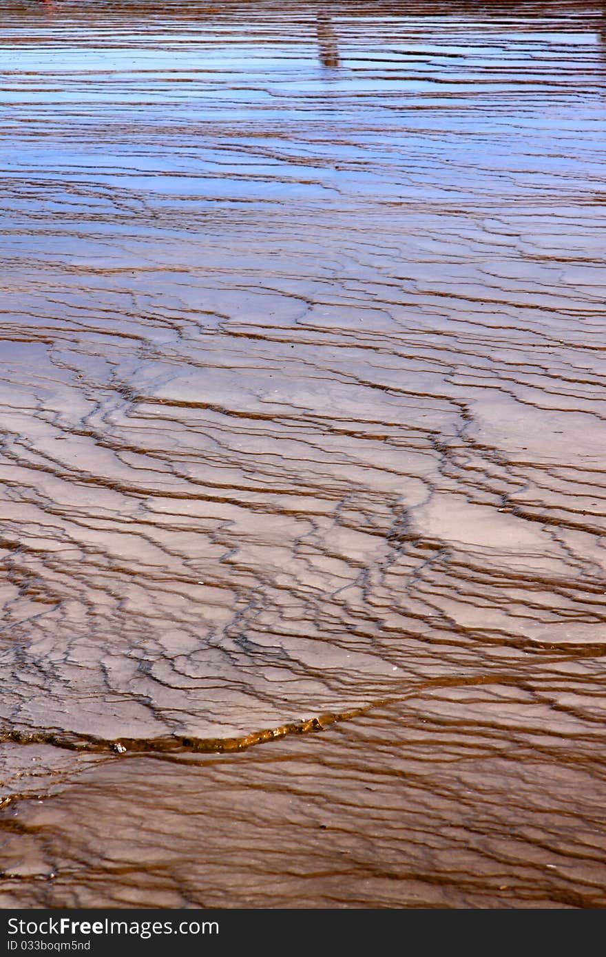 Formations near famous Midway Geyser in Yellowstone