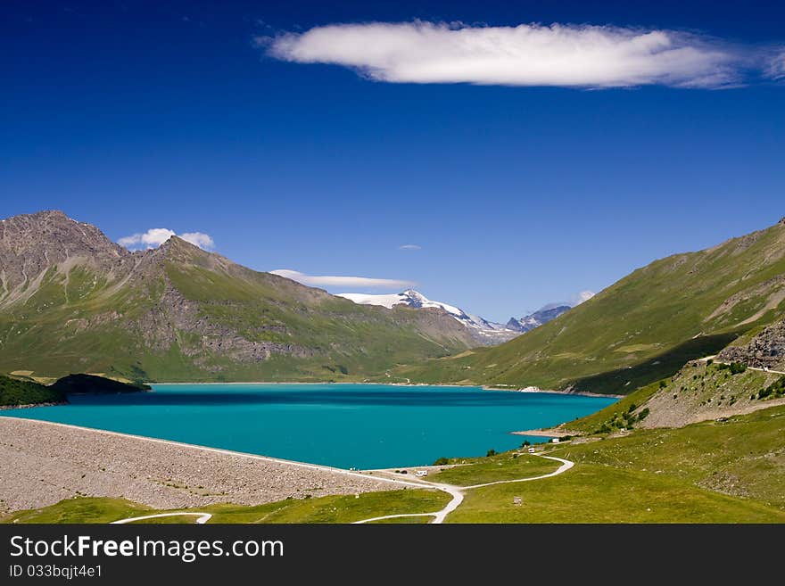 Turquoise Alpine Lake