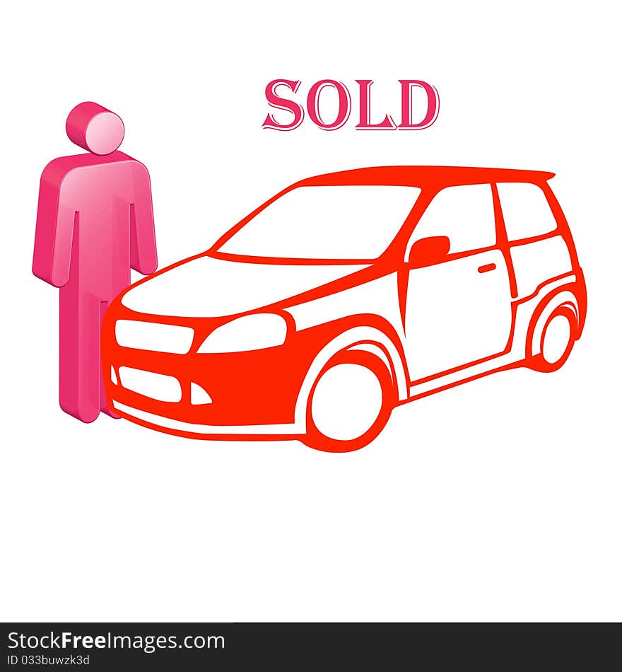 The car and icon of the person selling it. The car and icon of the person selling it