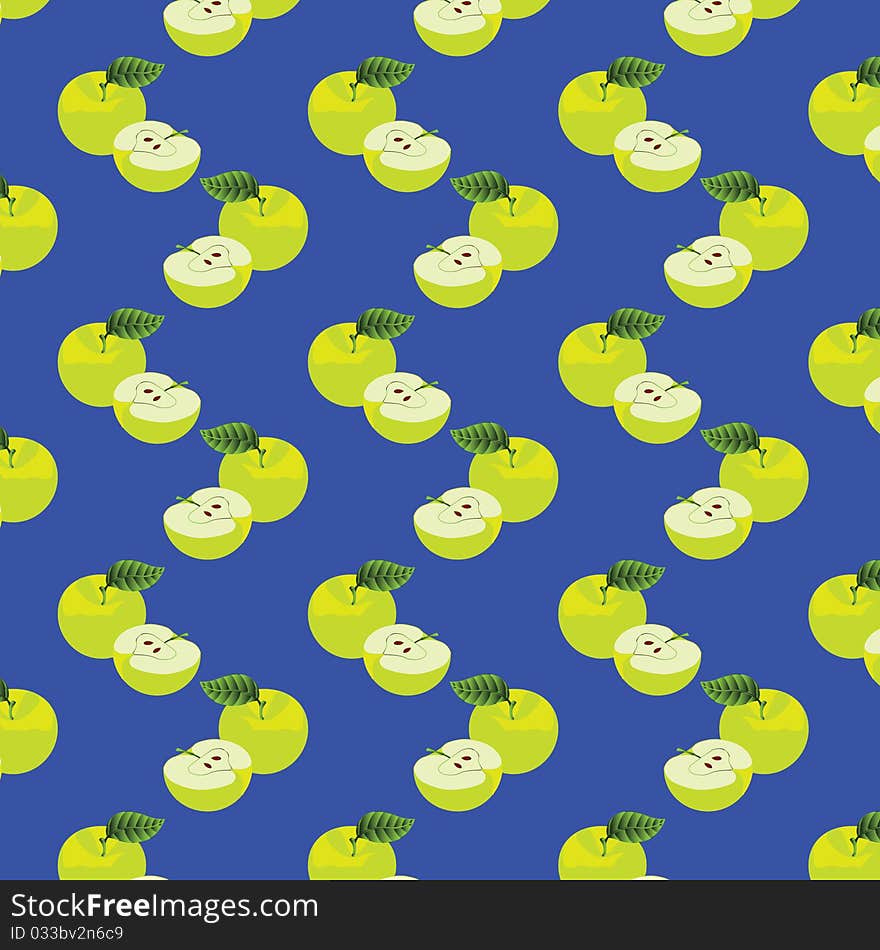 Seamless Pattern With Apples