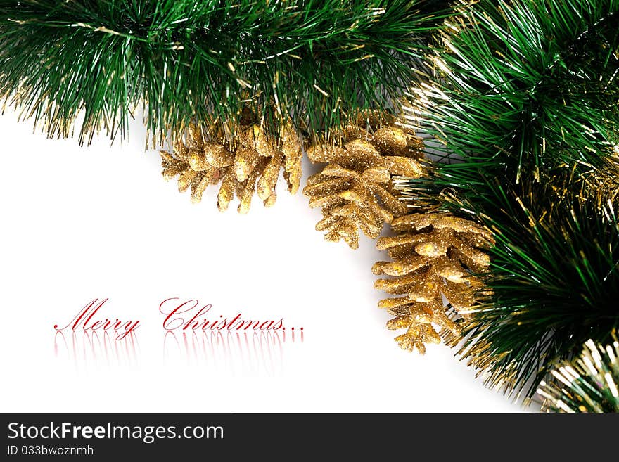 Christmas decoration with festive garland