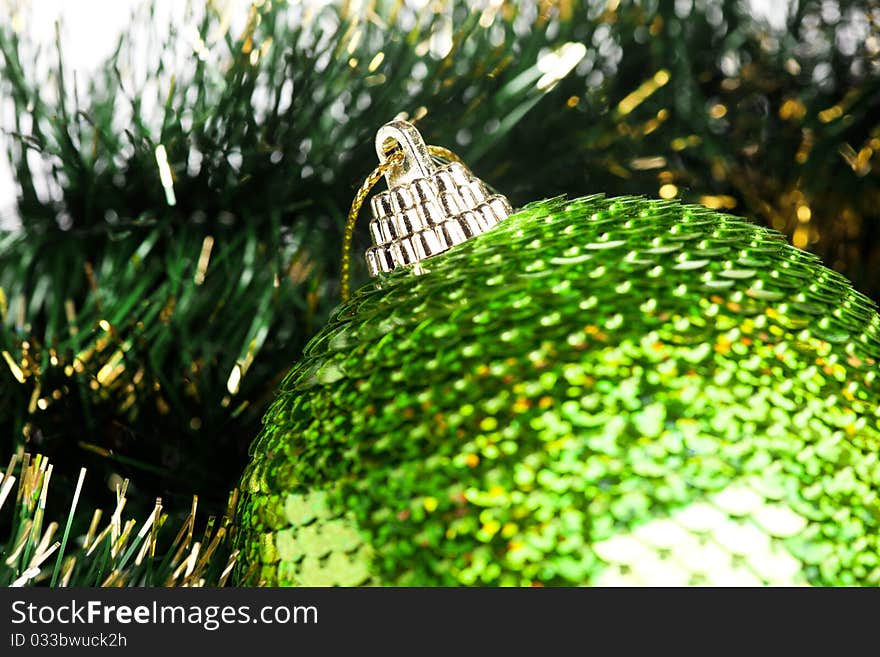 Christmas decoration with festive garland