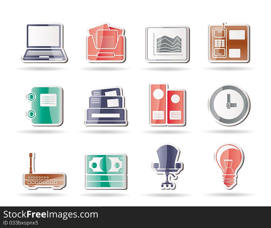 Business and office icons