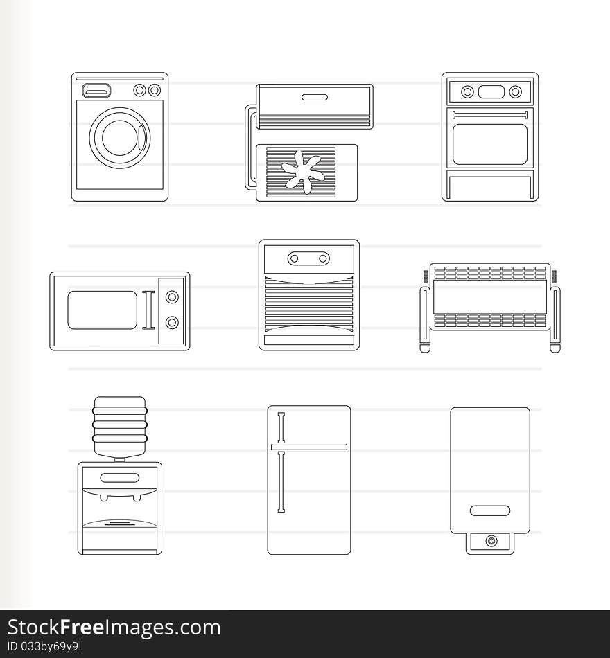 Home Electronics And Equipment Icons