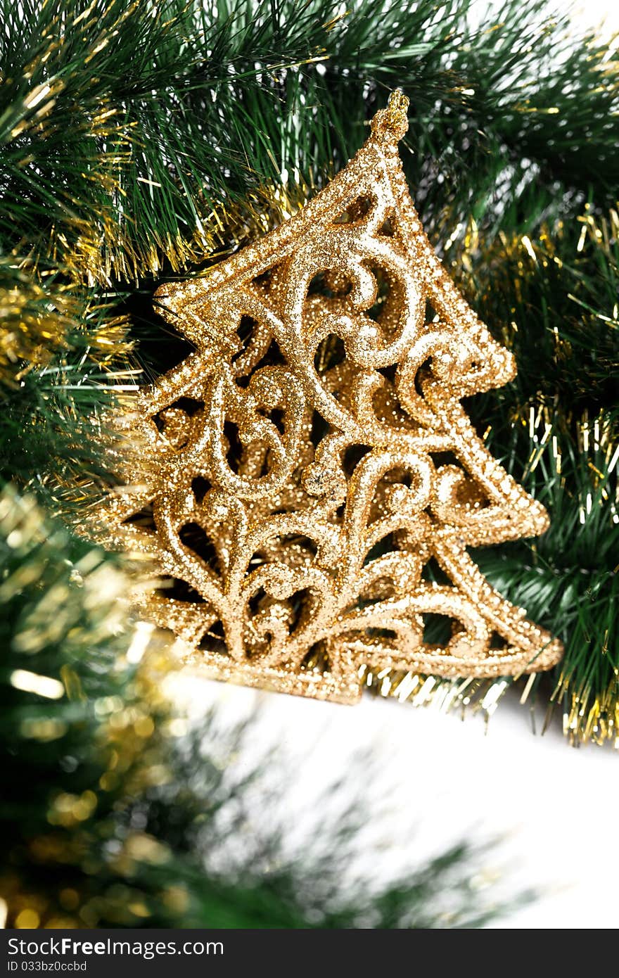 Christmas tree with garland