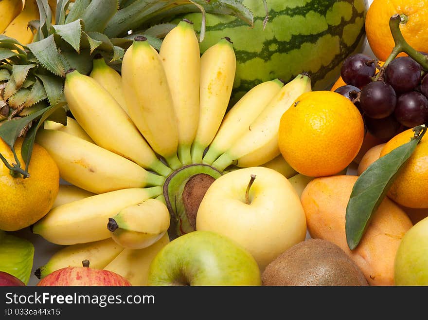 Close-up of group of different fruits. Close-up of group of different fruits