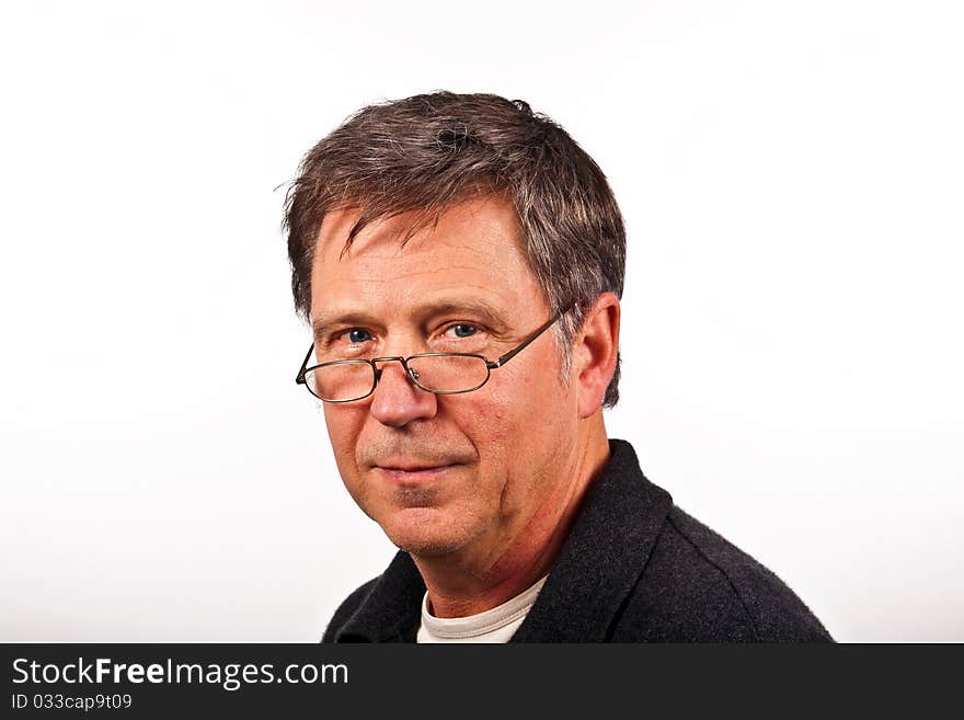 Smiling man isolated on white background