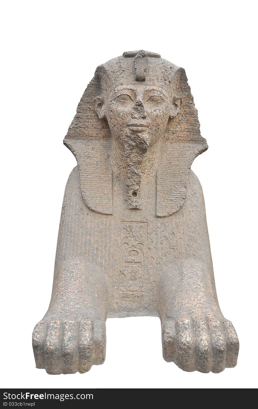 Egyptian Sphinx on white background