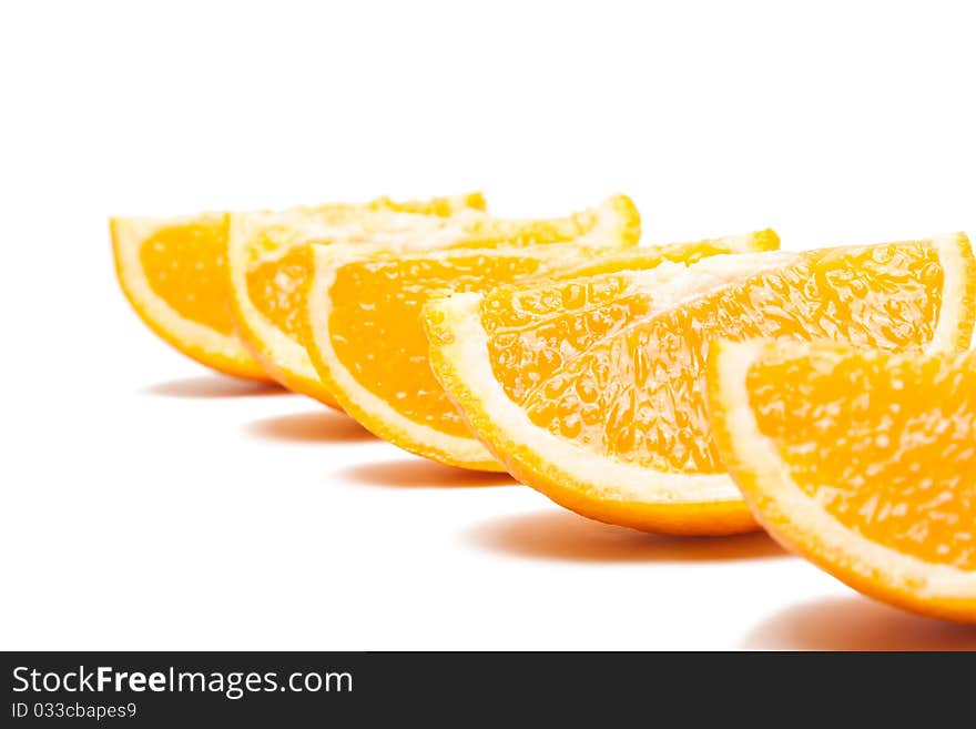 Oranges isolated on a white background