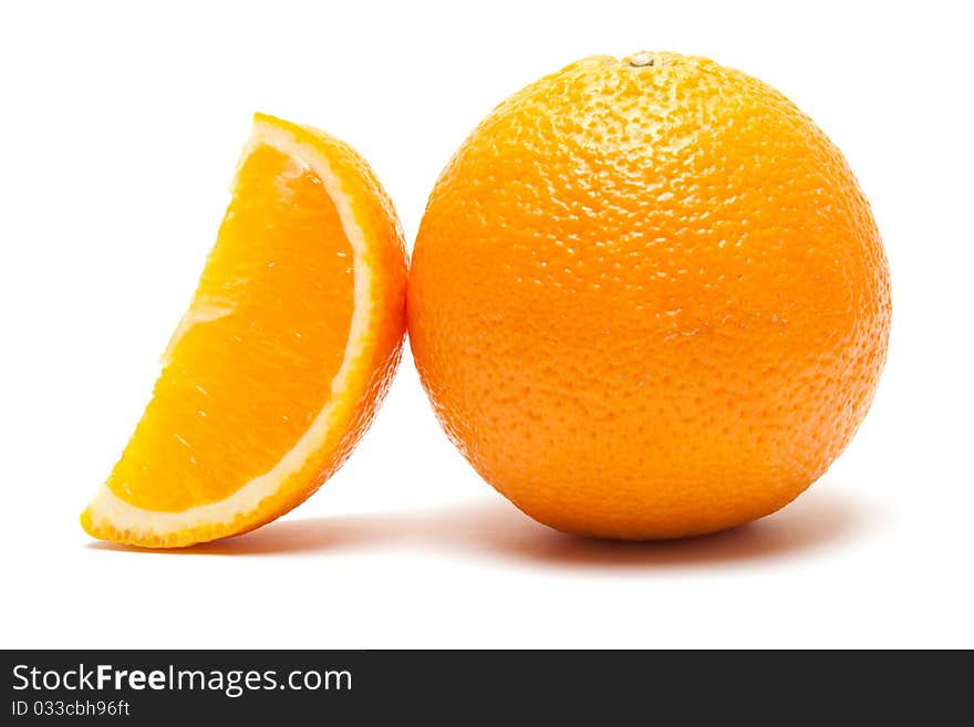 Oranges isolated on a white background