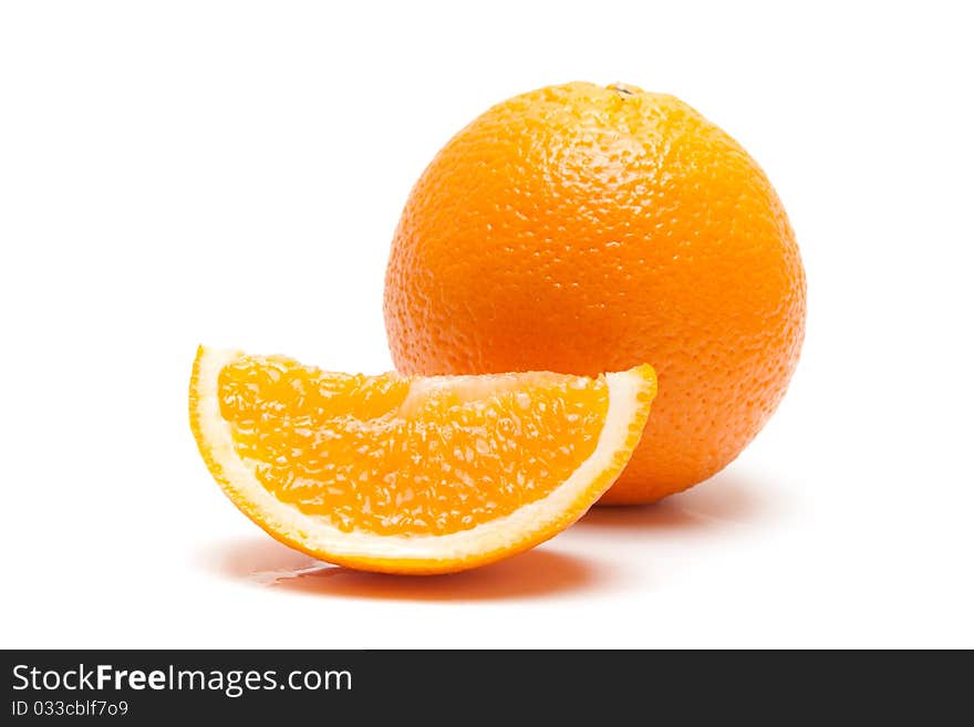 Oranges isolated on a white background