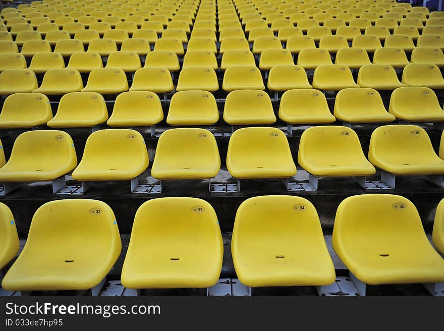 Yellow plastic seat