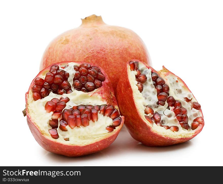 Pomegranate isolated on white background