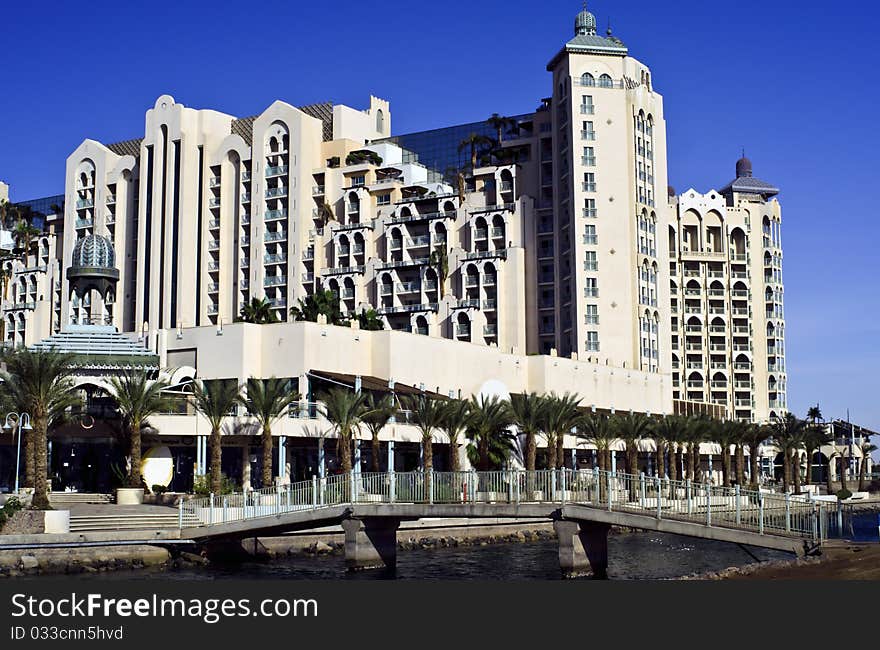 Eilat is a famous resort city in Israel. Eilat is a famous resort city in Israel