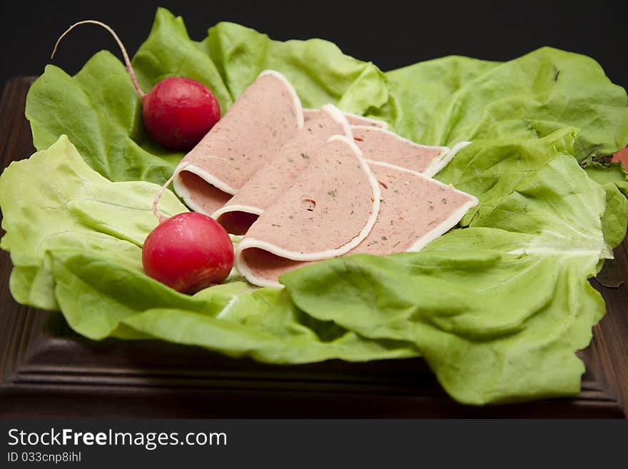 Liver pastry and radish