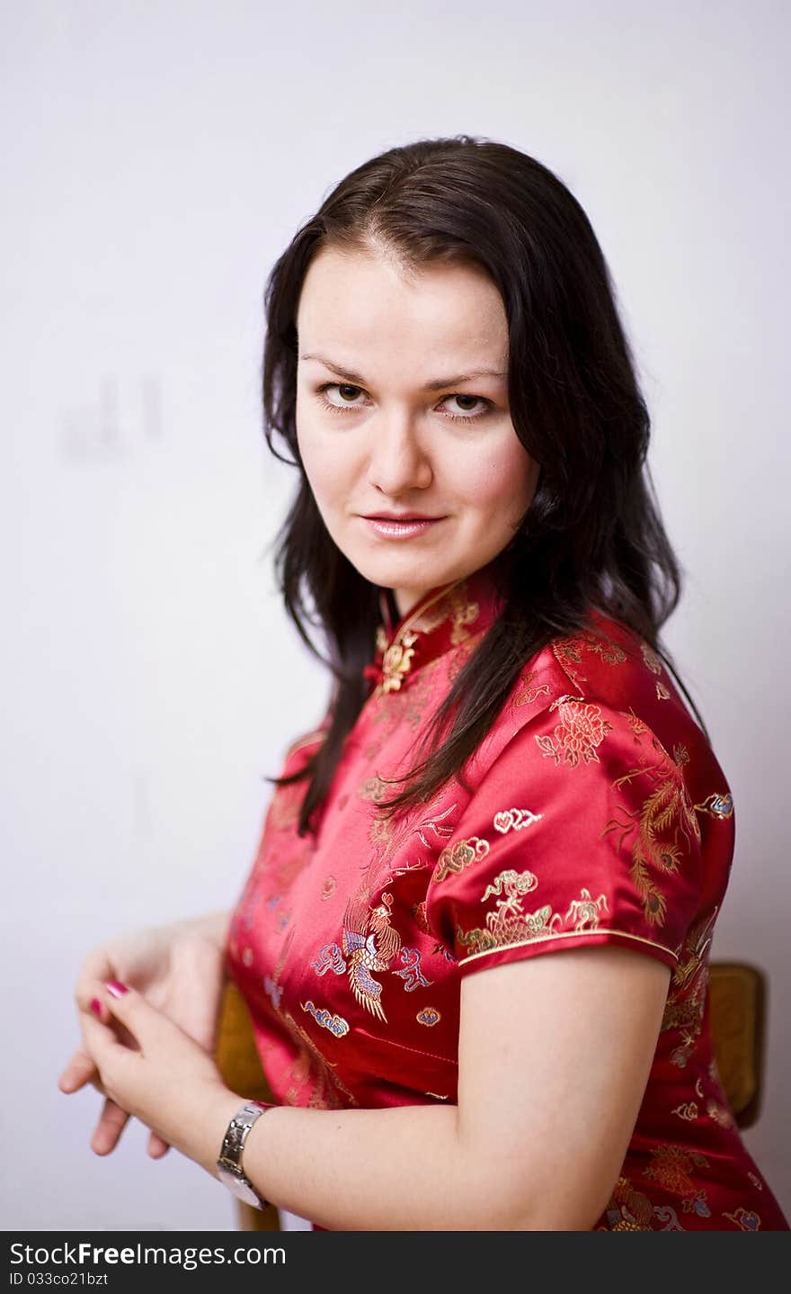 Girl in the red dress