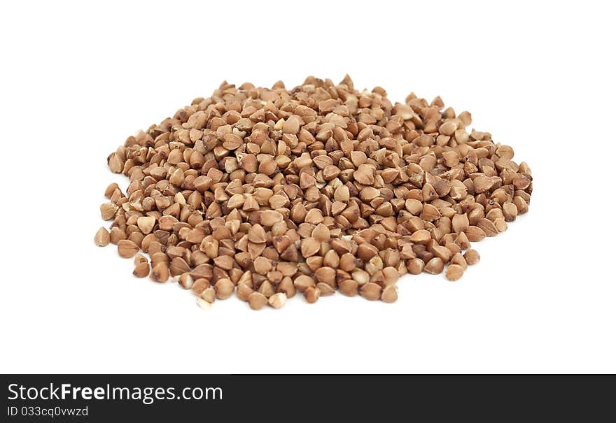 Buckwheat on a white background