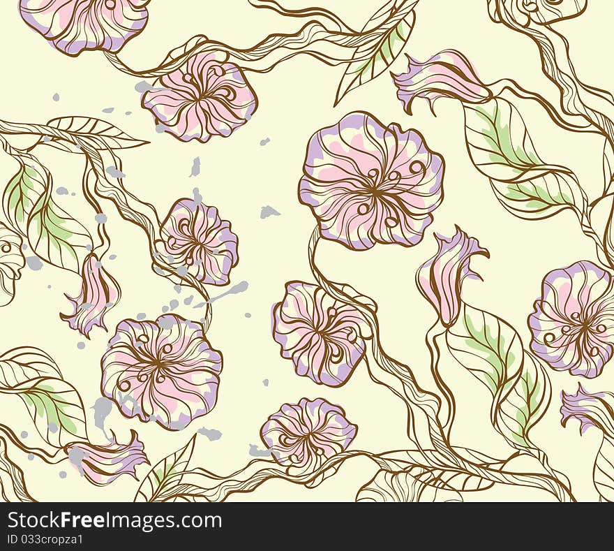 Background With Decorative Flowers