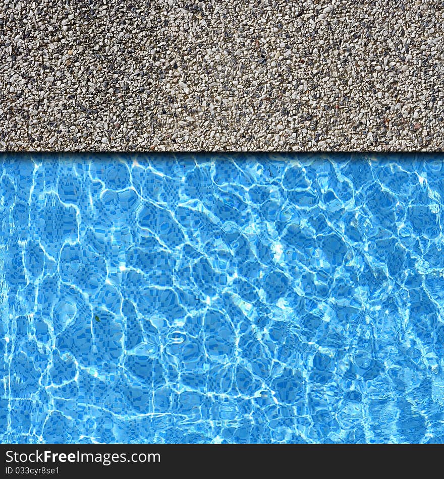 White sand stone pavement with pool edge background