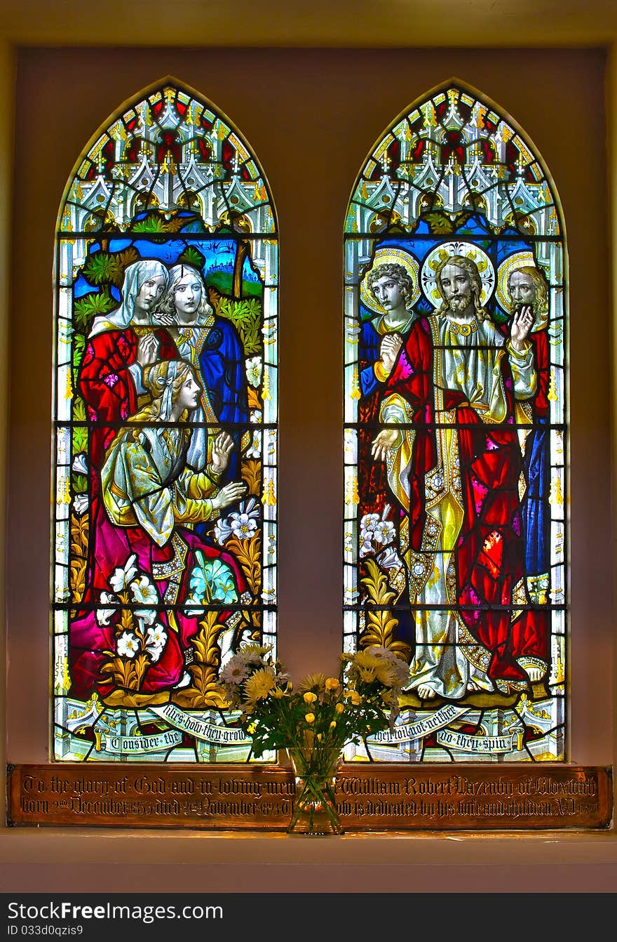 HDR stained glass church window