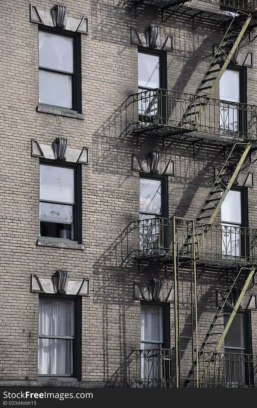 Fire escape stairs