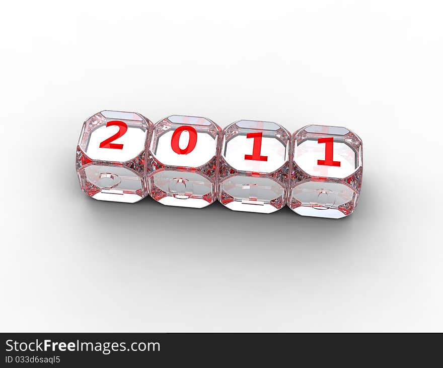 4 dice diamond to celebrate the new year 2011. 4 dice diamond to celebrate the new year 2011
