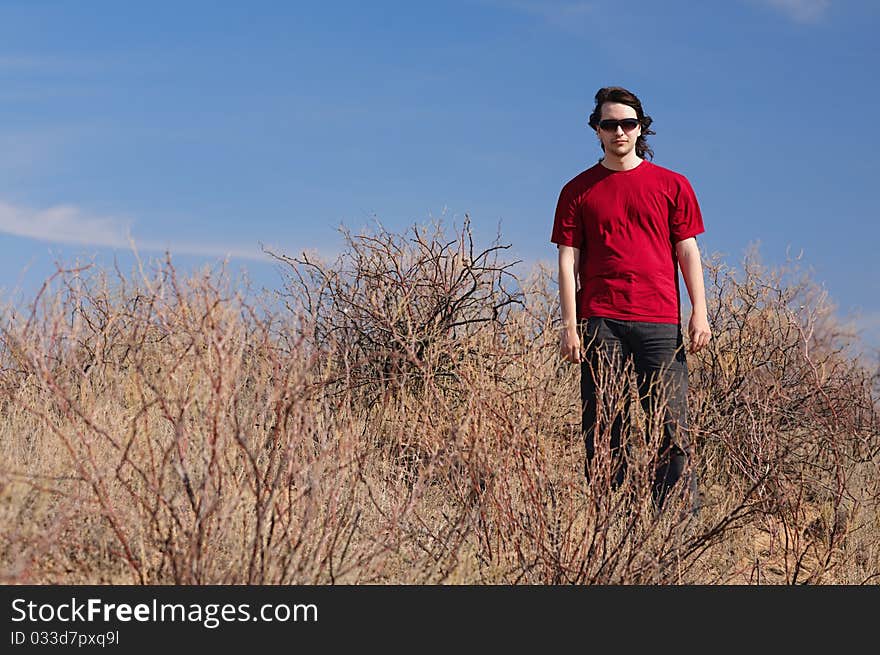 Man In Red Shirt