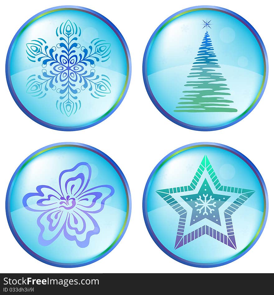 Christmas Icons Buttons